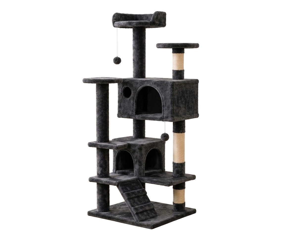 Large Multi-Level Cat Tree & Activity Tower - Dark Gray